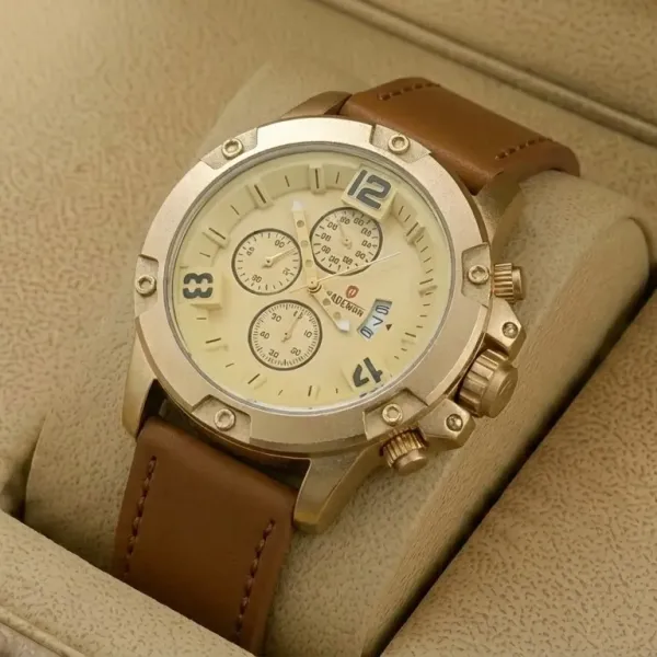 Kademan 350G Watch Leather Strap With Date